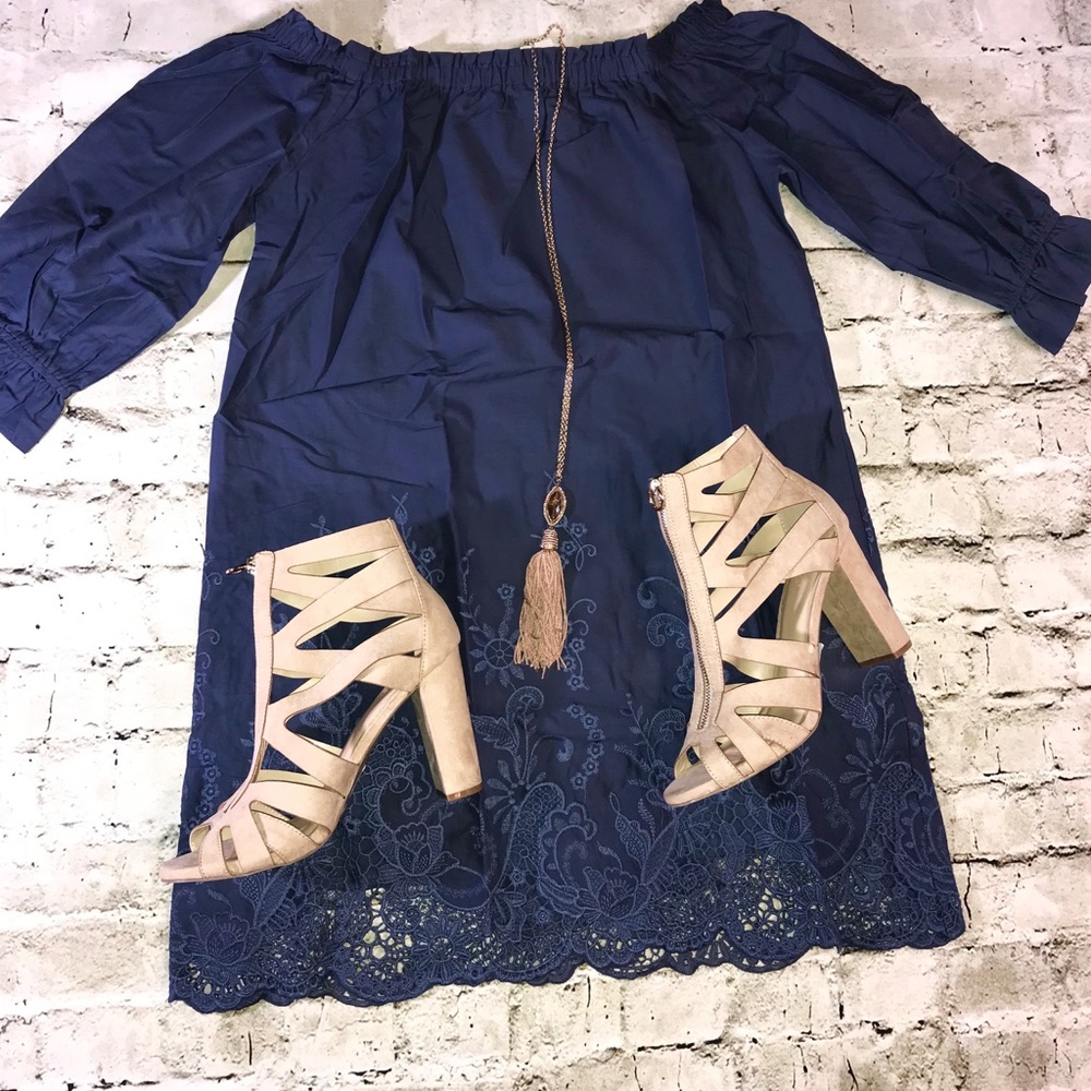 Beautiful Dark Blue long sleeve dress!